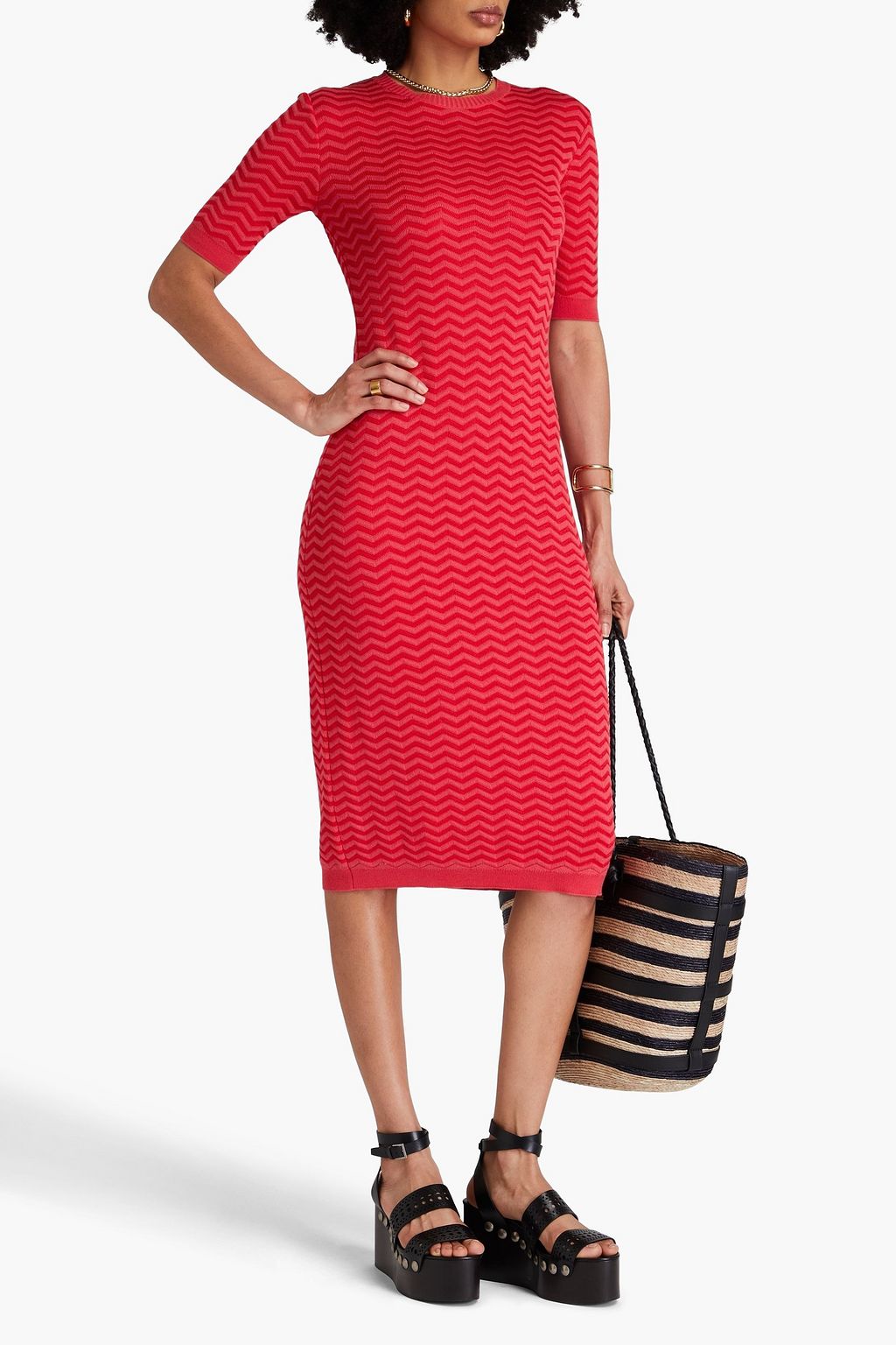 MISSONI Dégradé ribbed wool-blend maxi dress