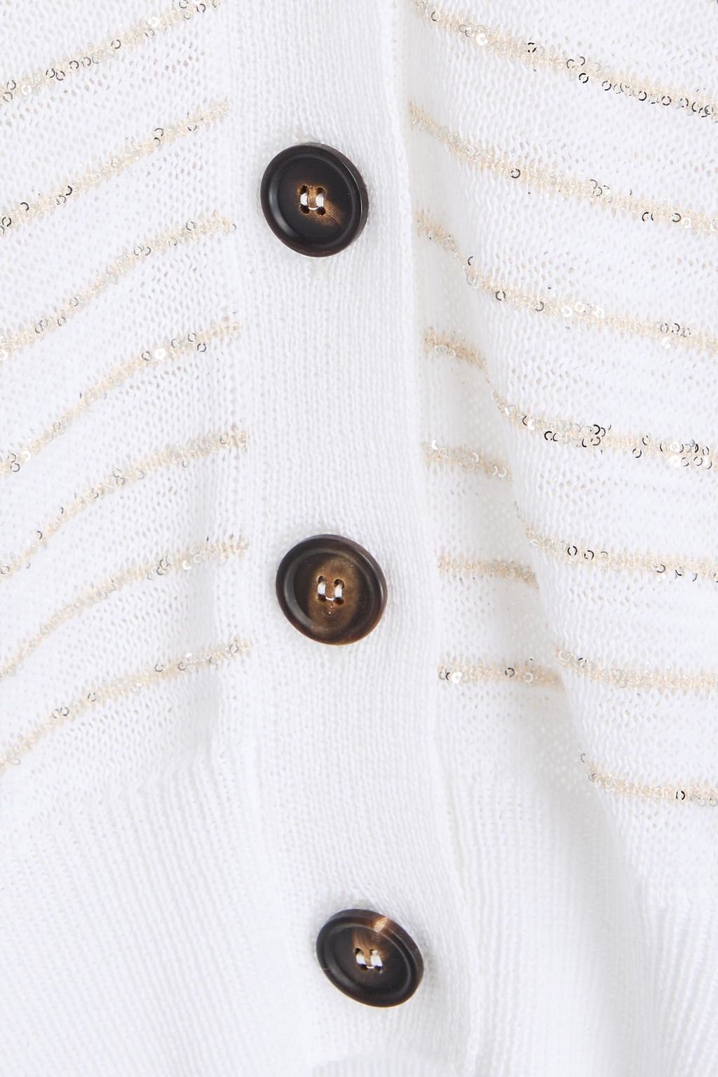 BRUNELLO CUCINELLI Gestreifter Cardigan aus Baumwolle mit Pailletten