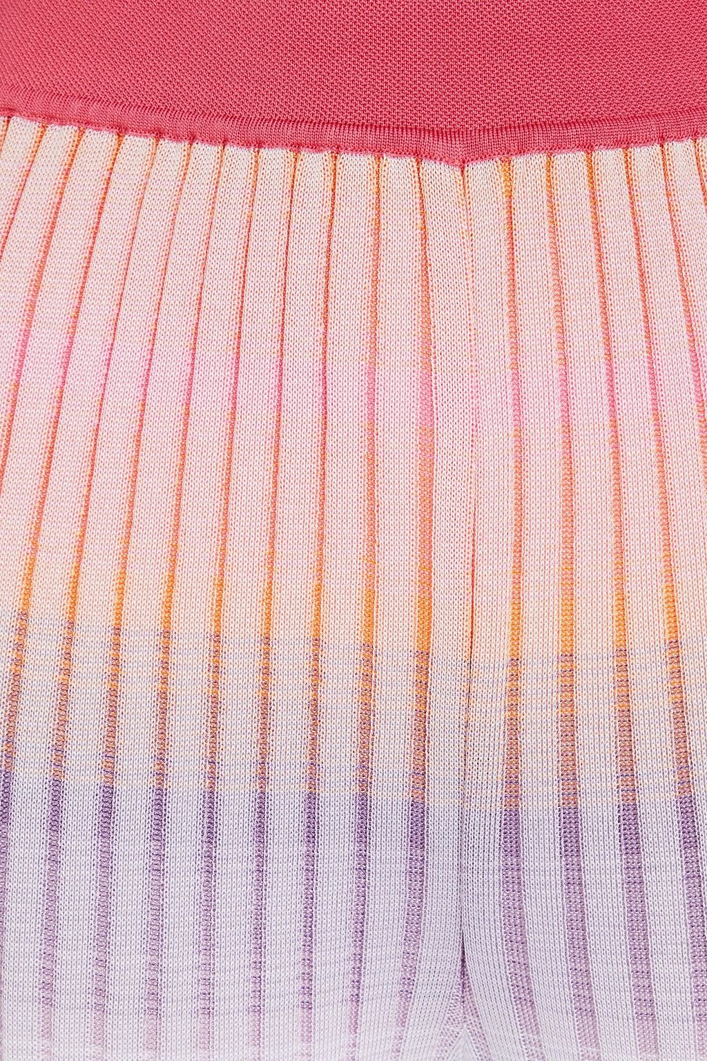 MISSONI بنطال بقصة بوت كت من نسيج محبوك مضلع بألوان متداخلة