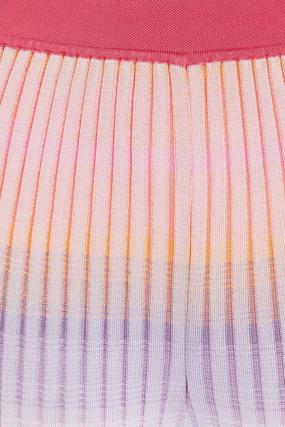 Shop Missoni Space-dyed Ribbed-knit Bootcut Pants In Multicolor