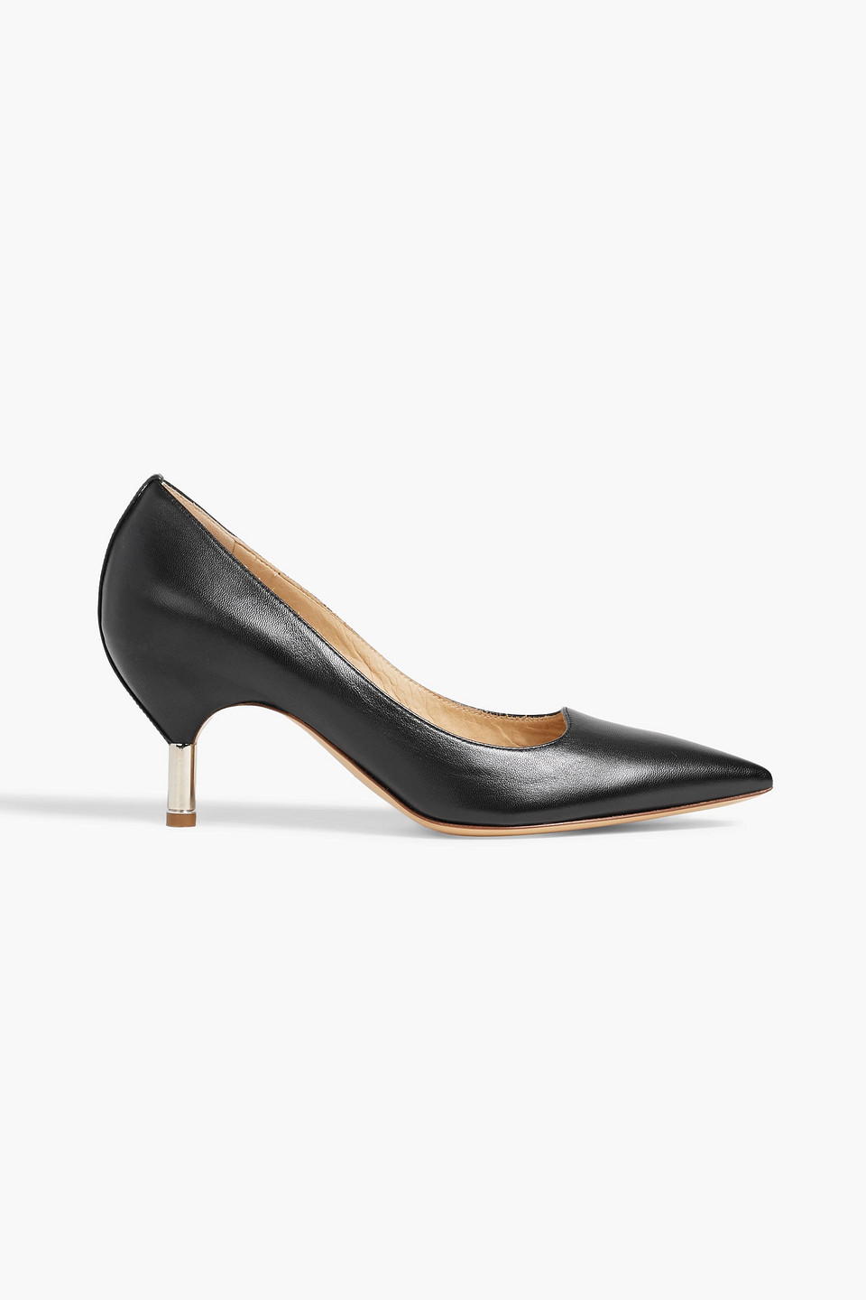 Gabriela Hearst Sofia Suede Metallic-heel Pumps In Chocolate
