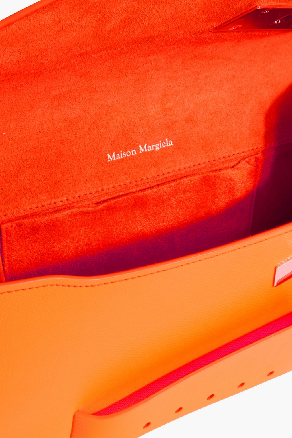 MAISON MARGIELA Snatched neon smooth and textured-leather shoulder bag