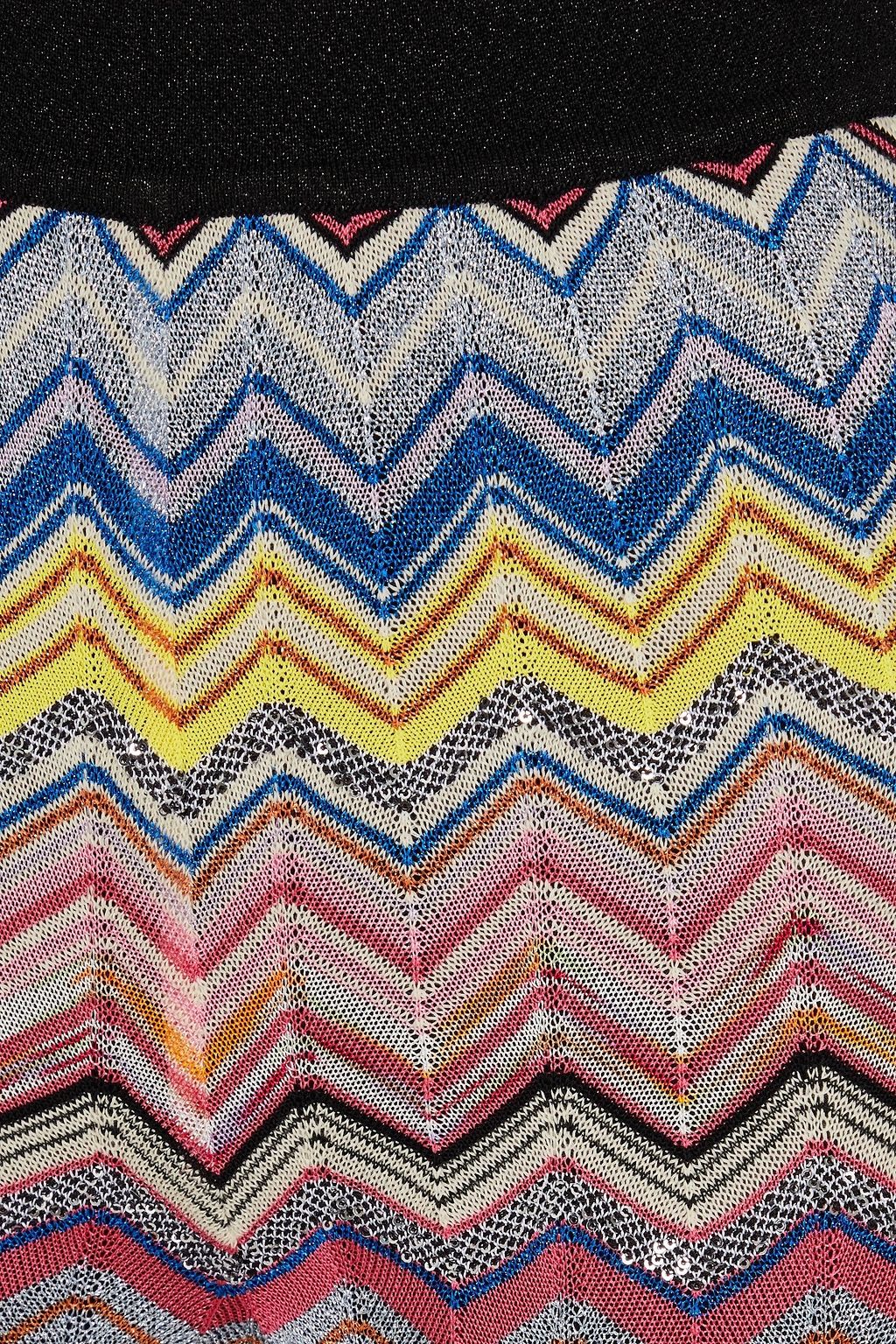 MISSONI Metallic crochet-knit wide-leg pants