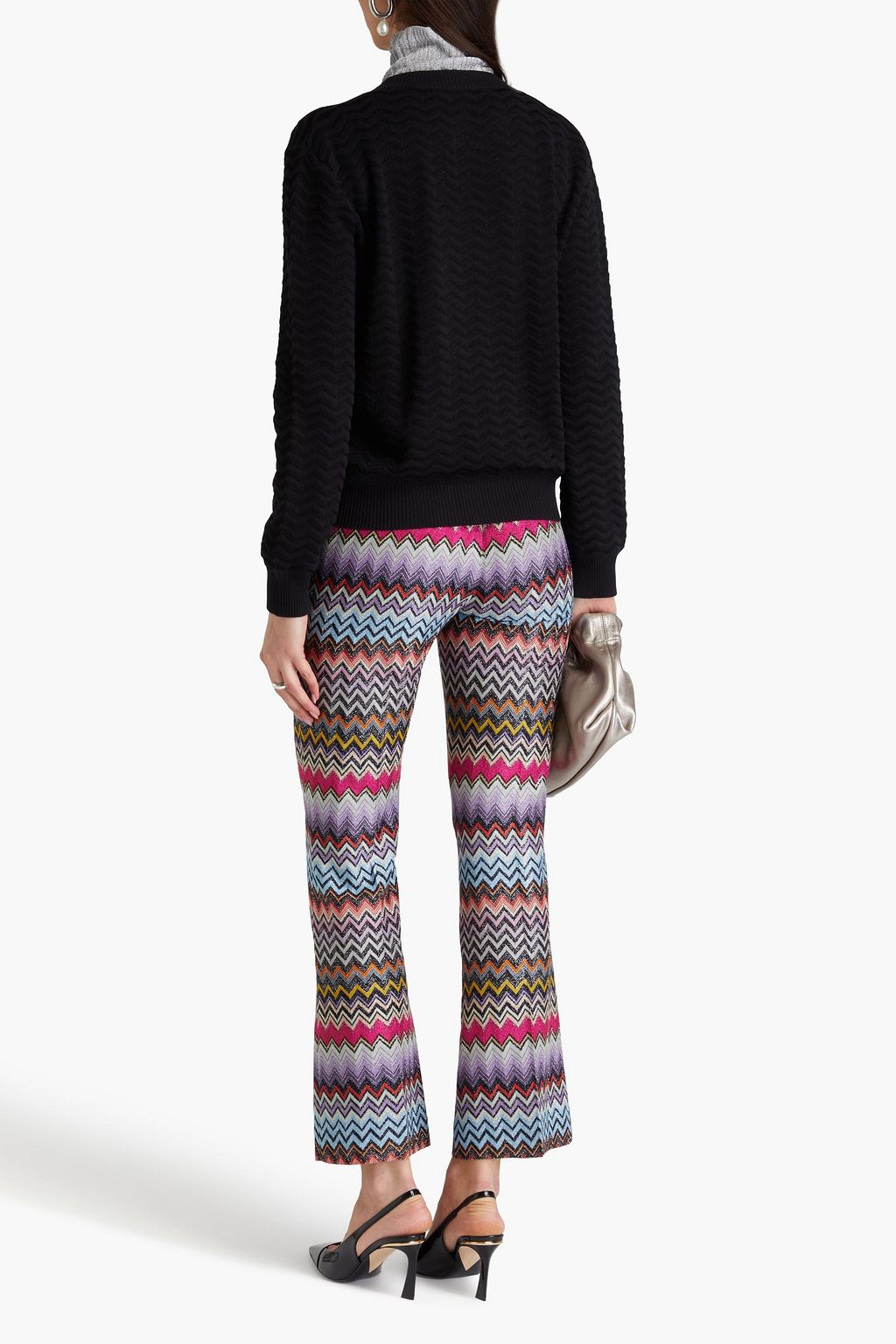 MISSONI 크로셰 니트 코튼 혼방 카디건