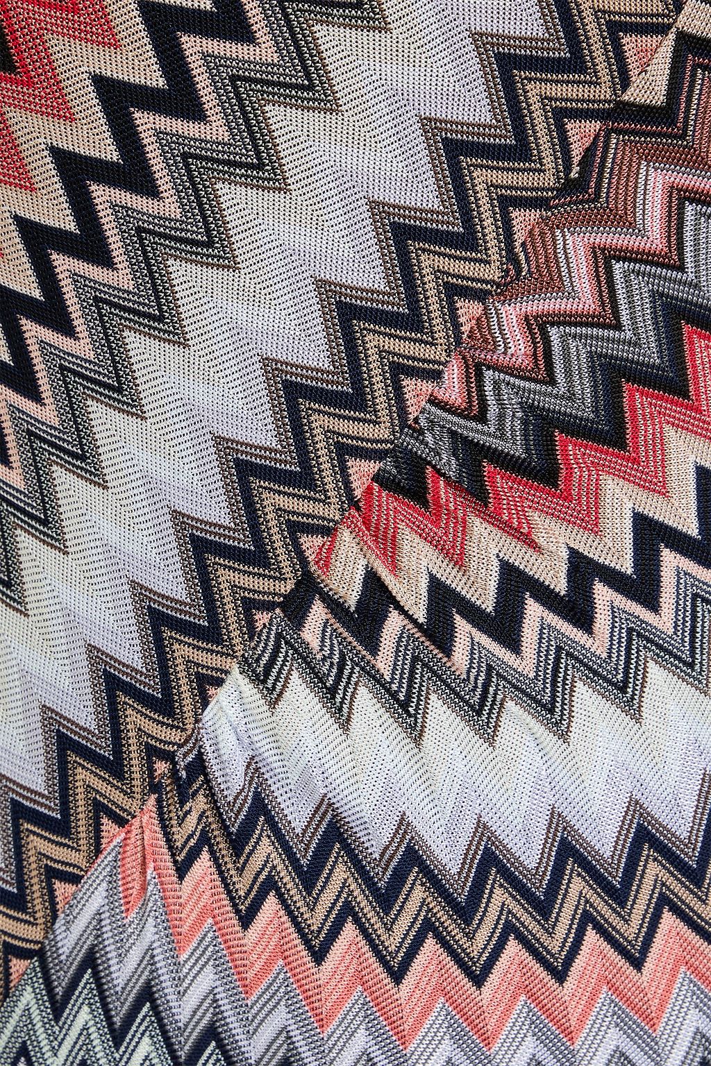 MISSONI فستان متوسط الطول من نسيج بحبكة كروشيه