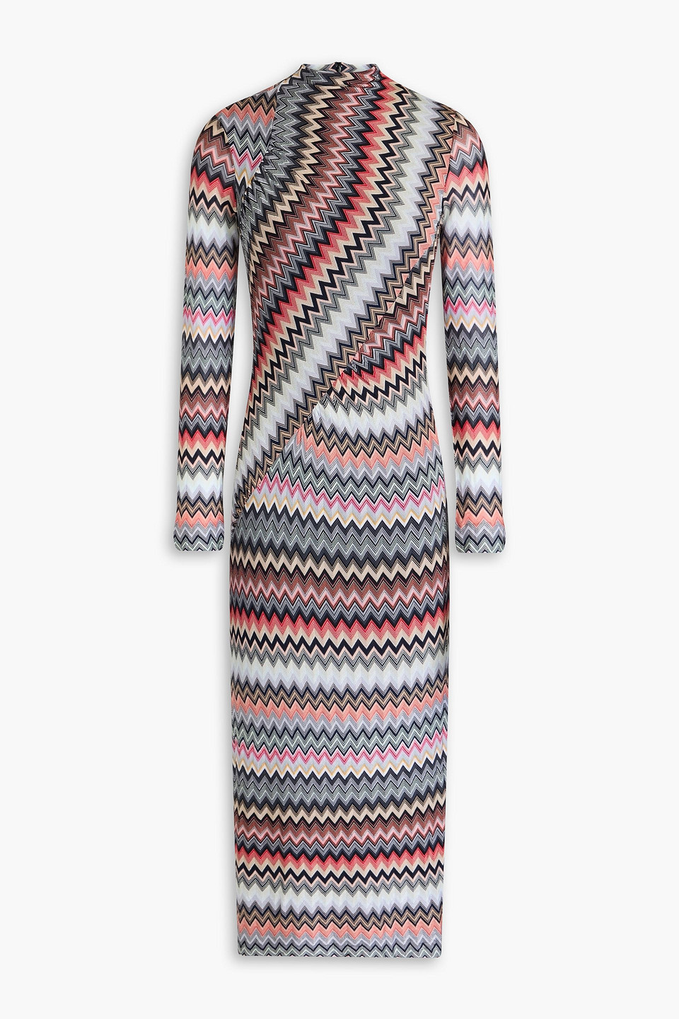Missoni Crochet-knit Midi Dress In Bunt