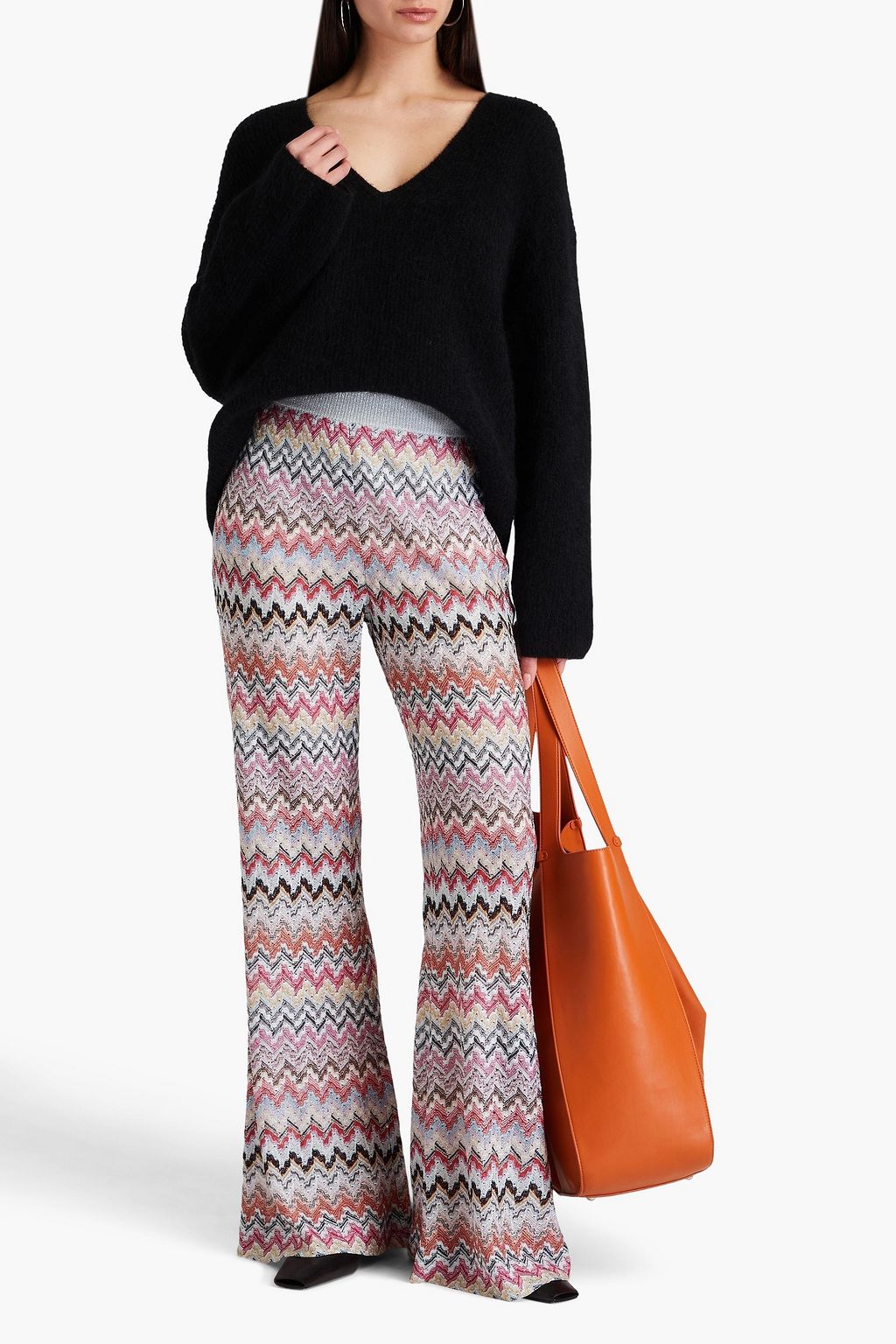 MISSONI 크로셰 니트 플레어 팬츠