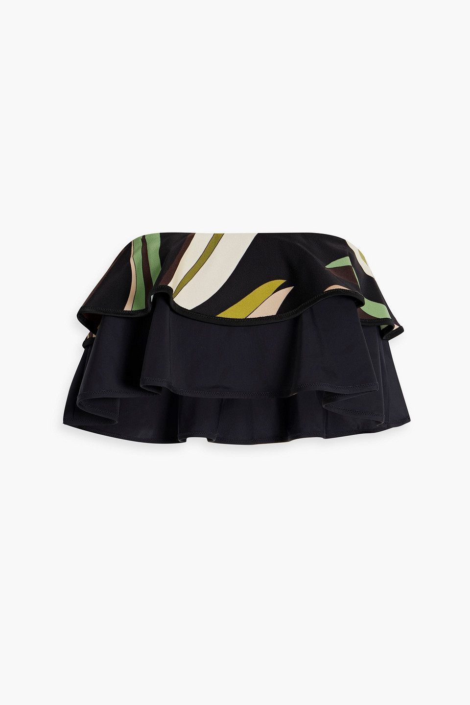 Pucci Ruffled Bikini Bottom In Black