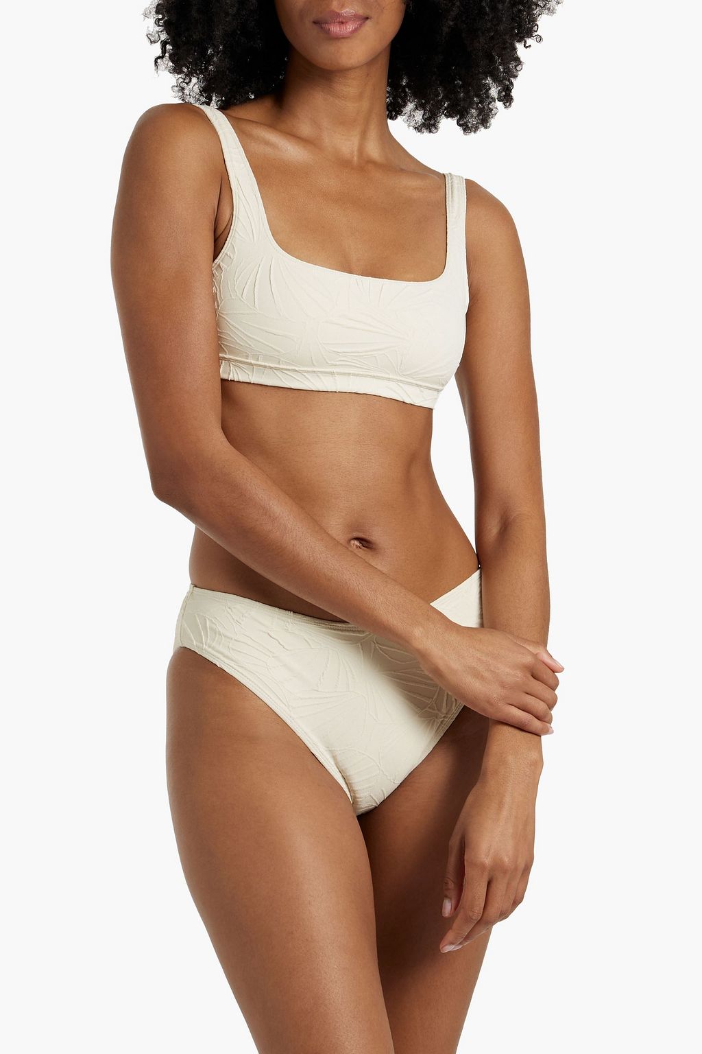 LOULOU STUDIO Hephaistos stretch-jacquard bikini top