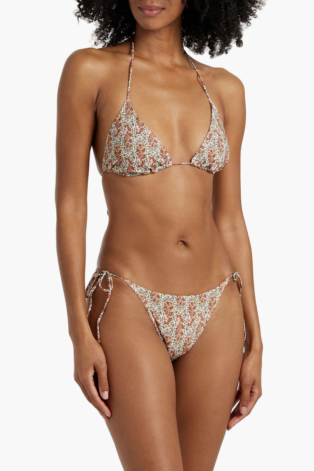 ETRO Floral-print triangle bikini