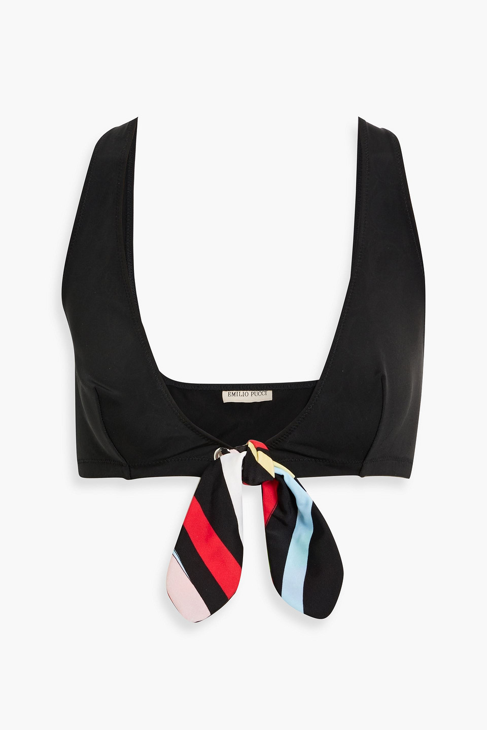 Pucci - Bow-detailed bikini top - Black - M