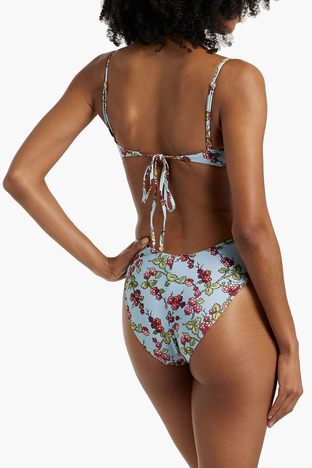 ETRO Cutout floral-print swimsuit