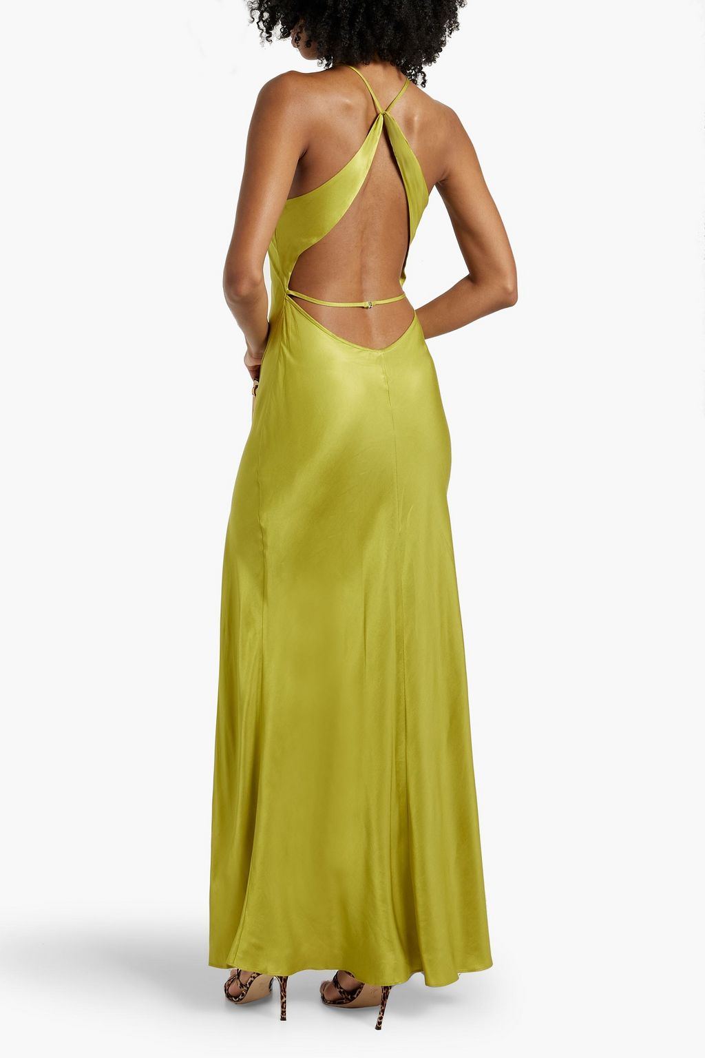 BEC & BRIDGE Teresa cutout satin-twill maxi dress