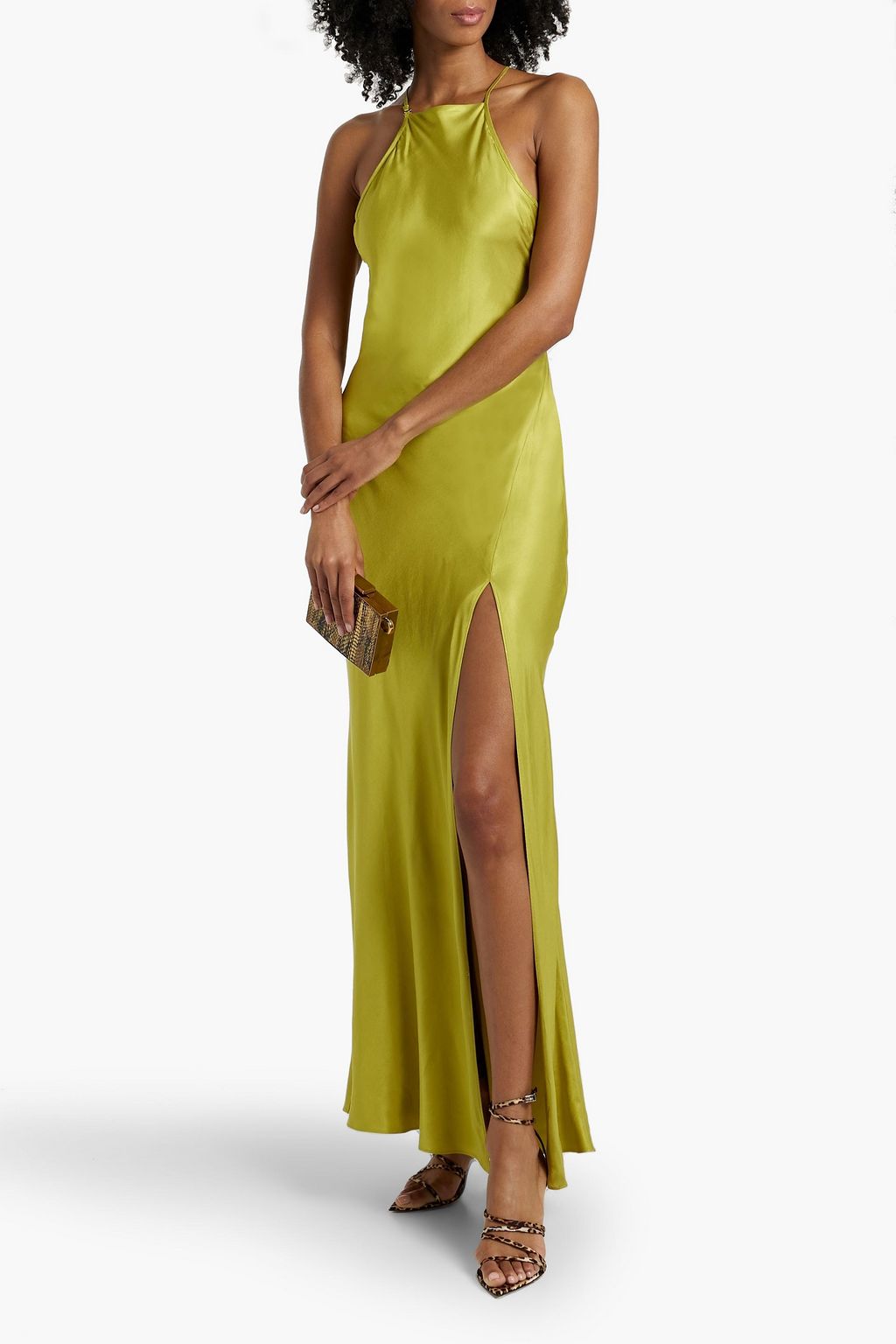 BEC & BRIDGE Teresa cutout satin-twill maxi dress