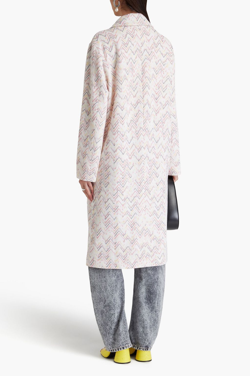 MISSONI معطف من مزيج الصوف بحبكة كروشيه