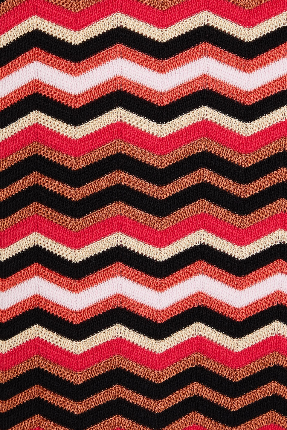 Missoni Zig Zag Cotton-blend Mini Dress In Black
