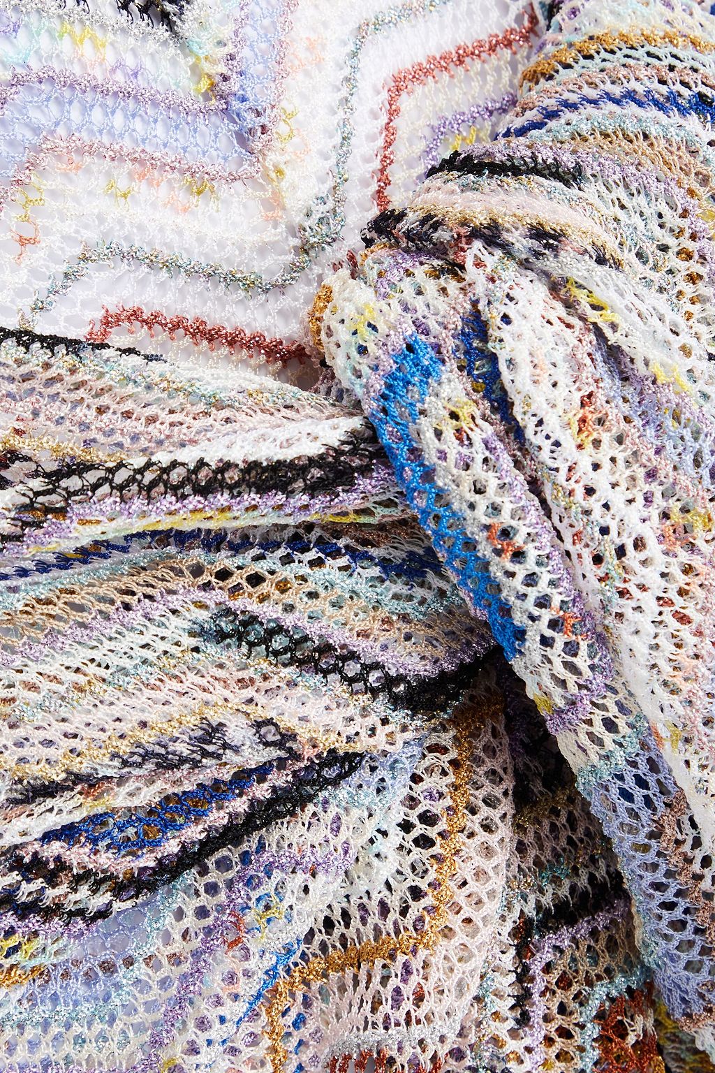MISSONI Metallic crochet-knit pareo