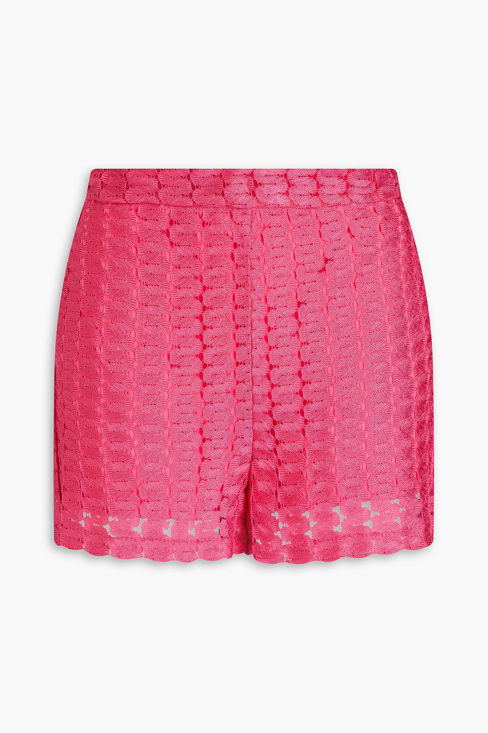 Missoni Crochet-knit Shorts In Pink