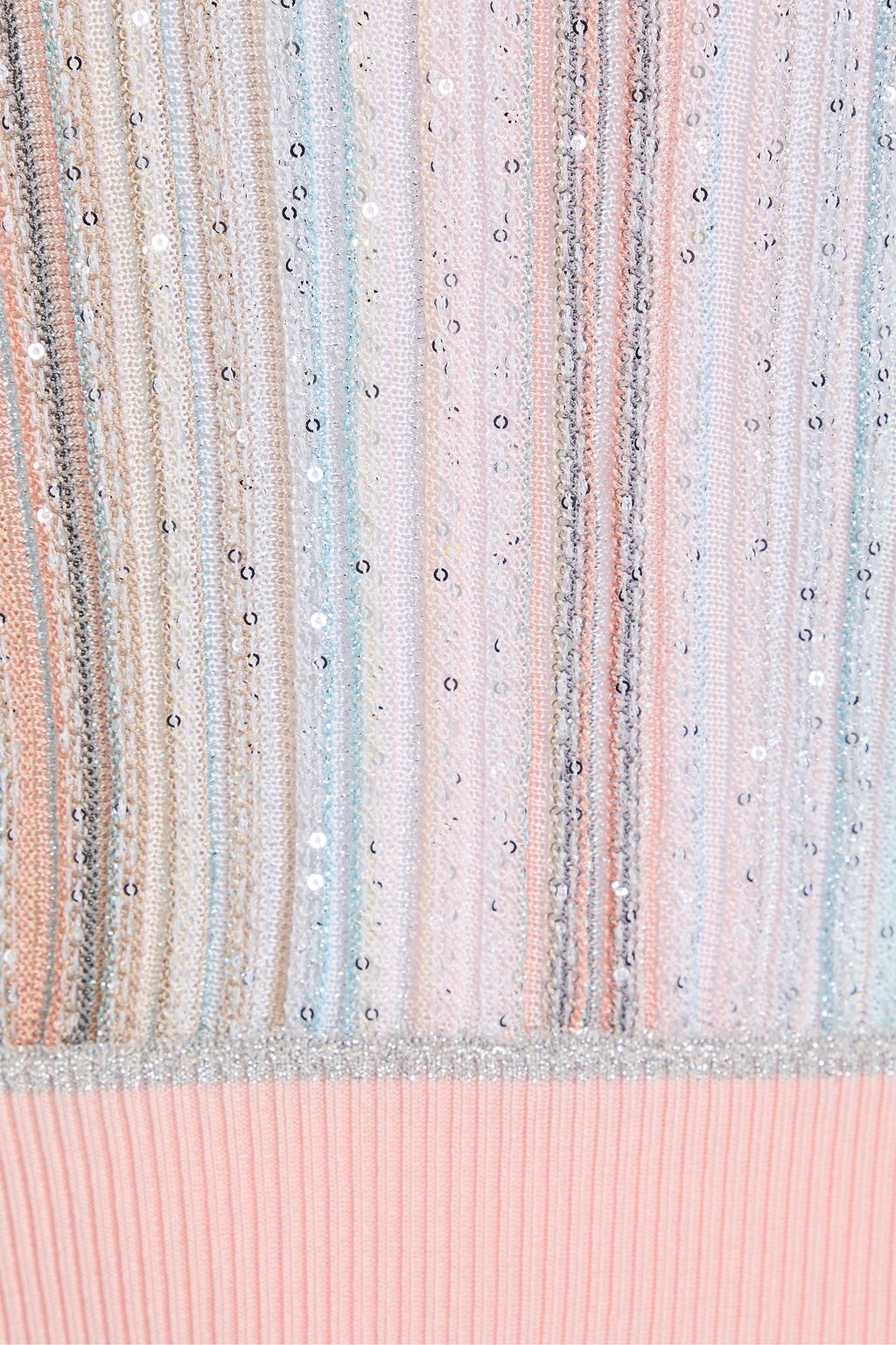 MISSONI كنزة رياضية بولو من نسيج بحبكة كروشيه مزينة بأقراص براقة