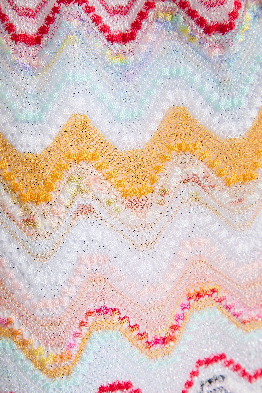 MISSONI Metallic crochet-knit maxi skirt