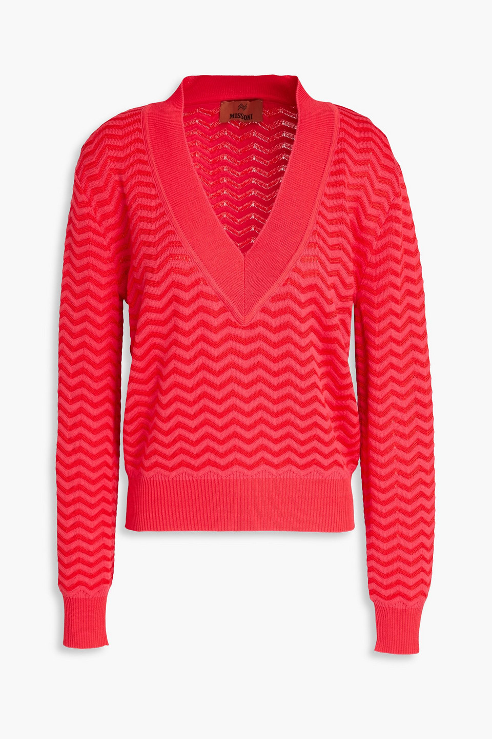 MISSONI CROCHET-KNIT COTTON-BLEND SWEATER