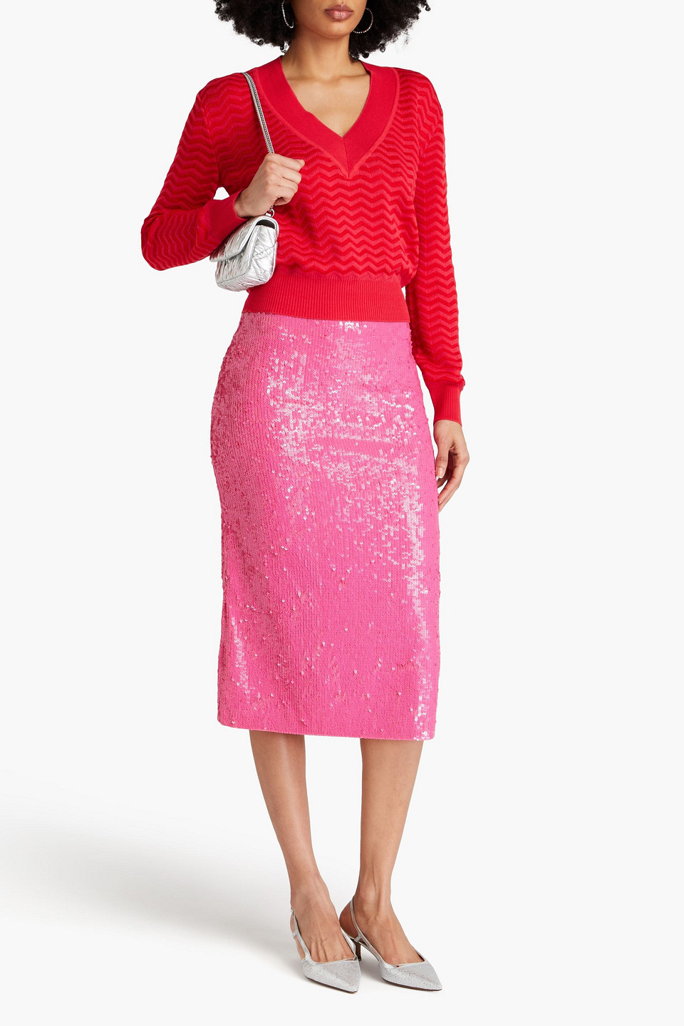 MISSONI CROCHET-KNIT COTTON-BLEND SWEATER