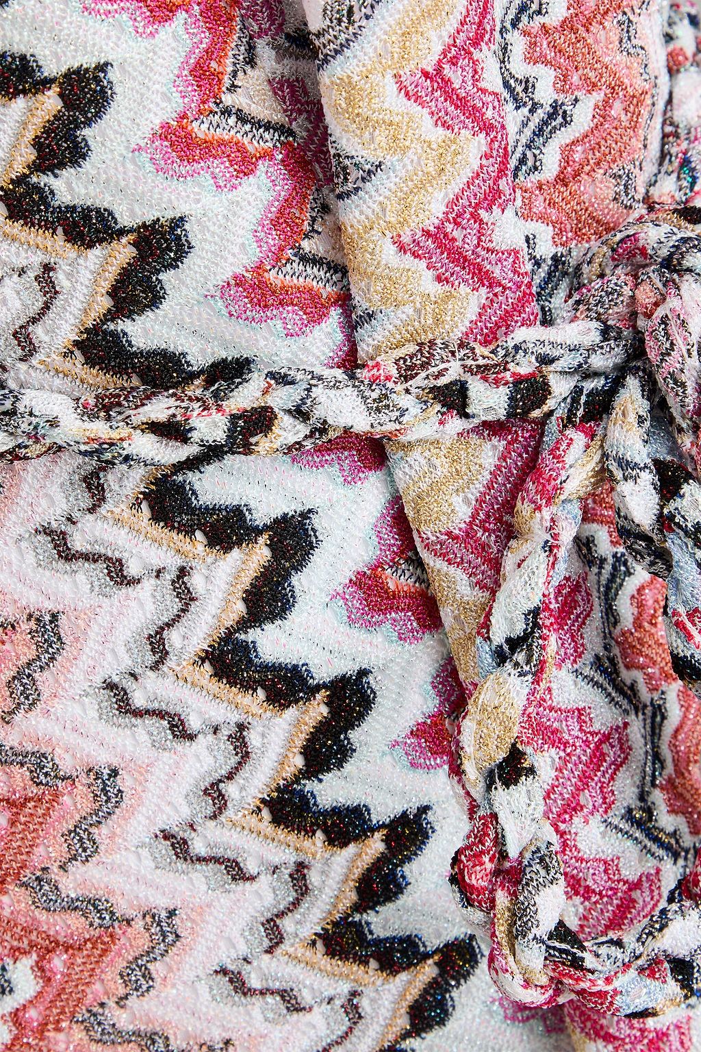 MISSONI Metallic crochet-knit kaftan