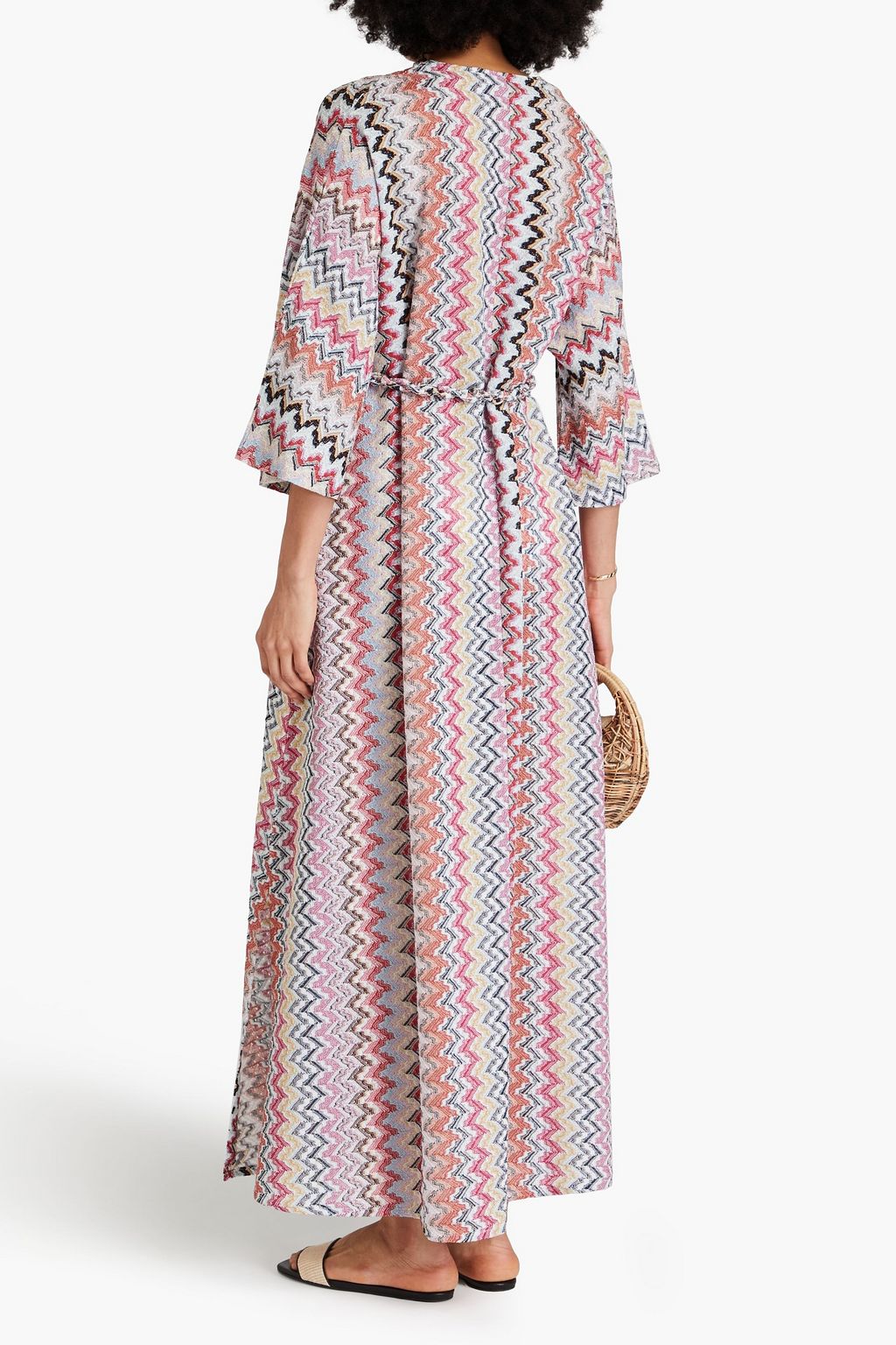 MISSONI Metallic crochet-knit kaftan