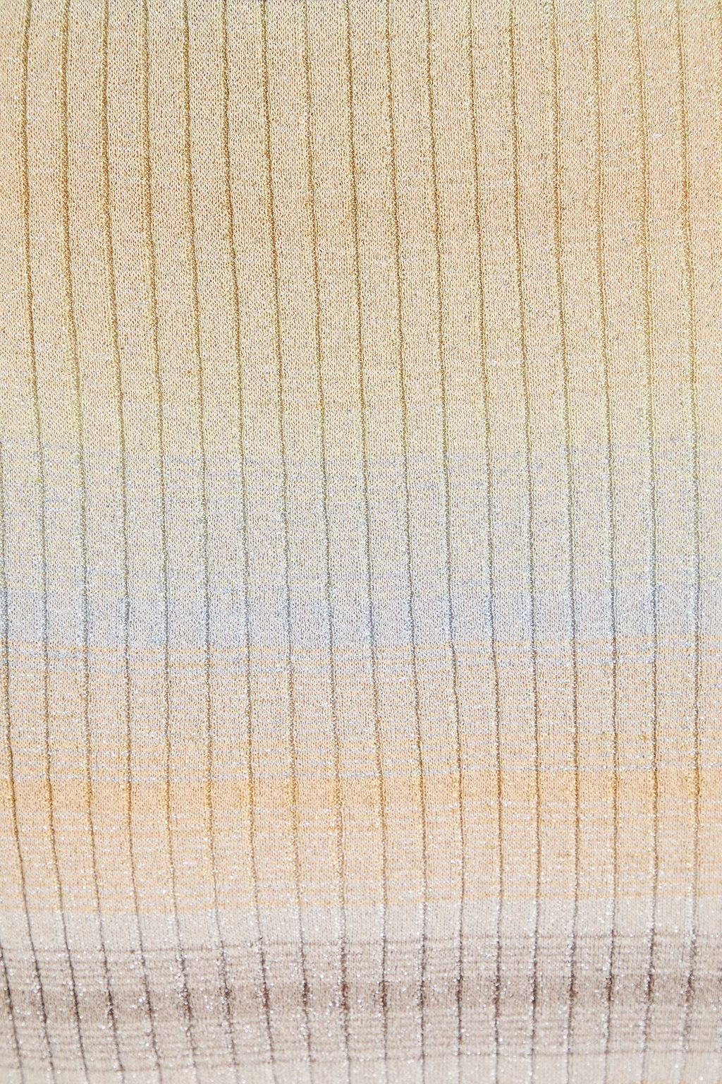MISSONI 메탈릭 리브 니트 펜슬 스커트