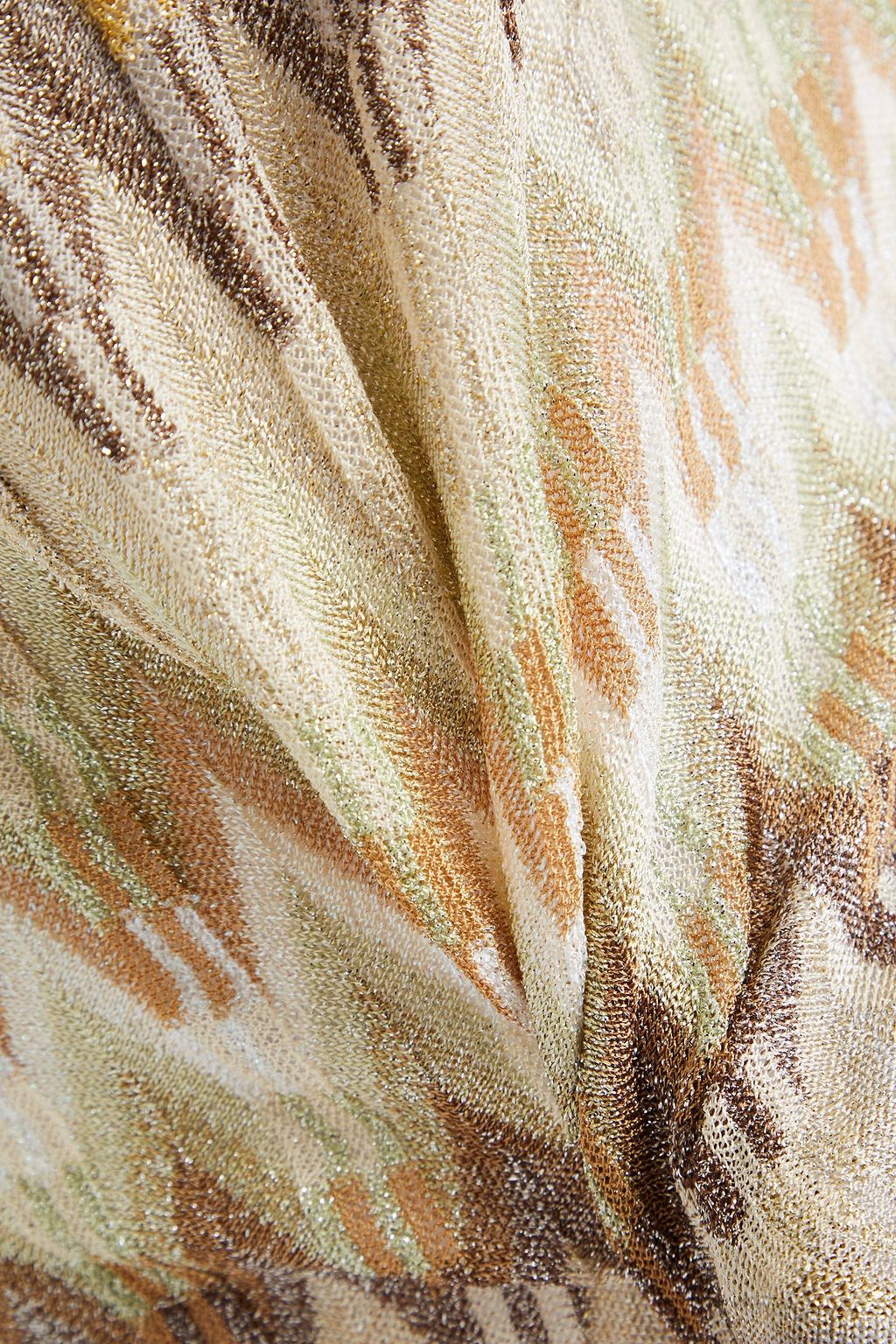 MISSONI 메탈릭 크로셰 니트 미니 드레스