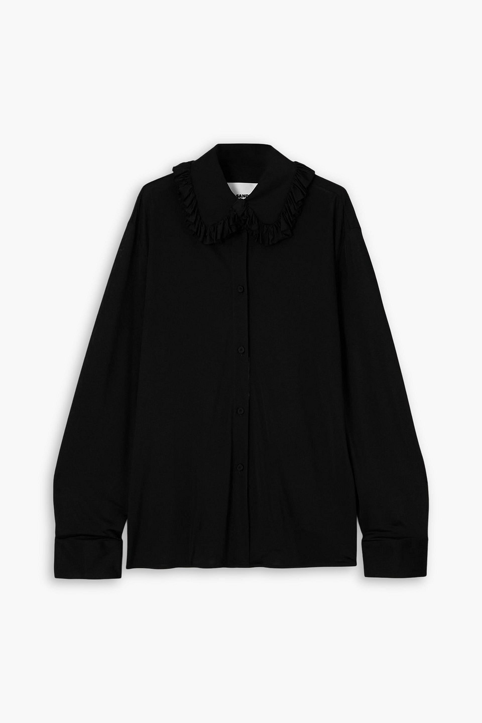 jil sander - crepe blouse - black - fr 32