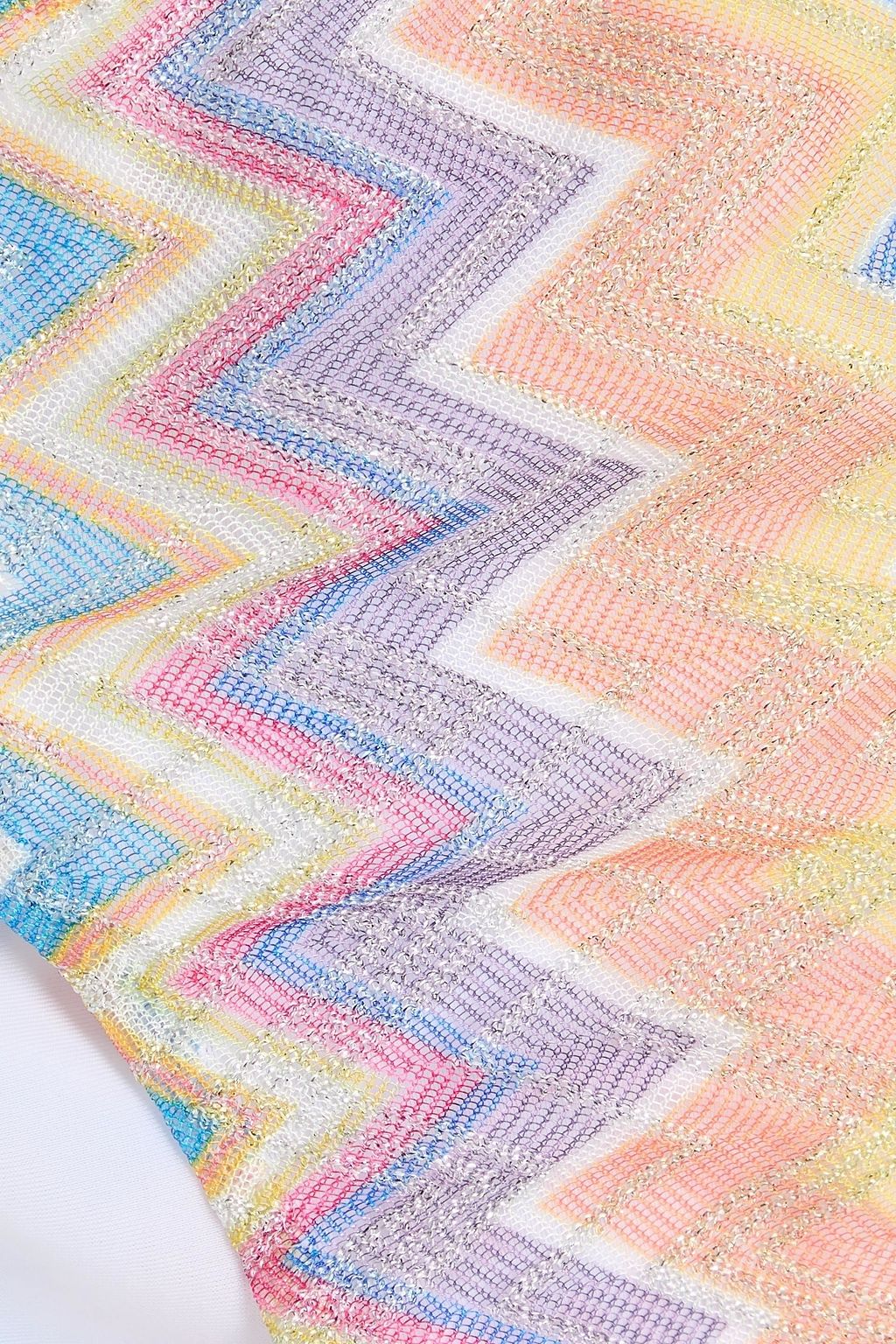 MISSONI Bikini in Häkeloptik mit Metallic-Effekt und asymmetrischer Schulterpartie