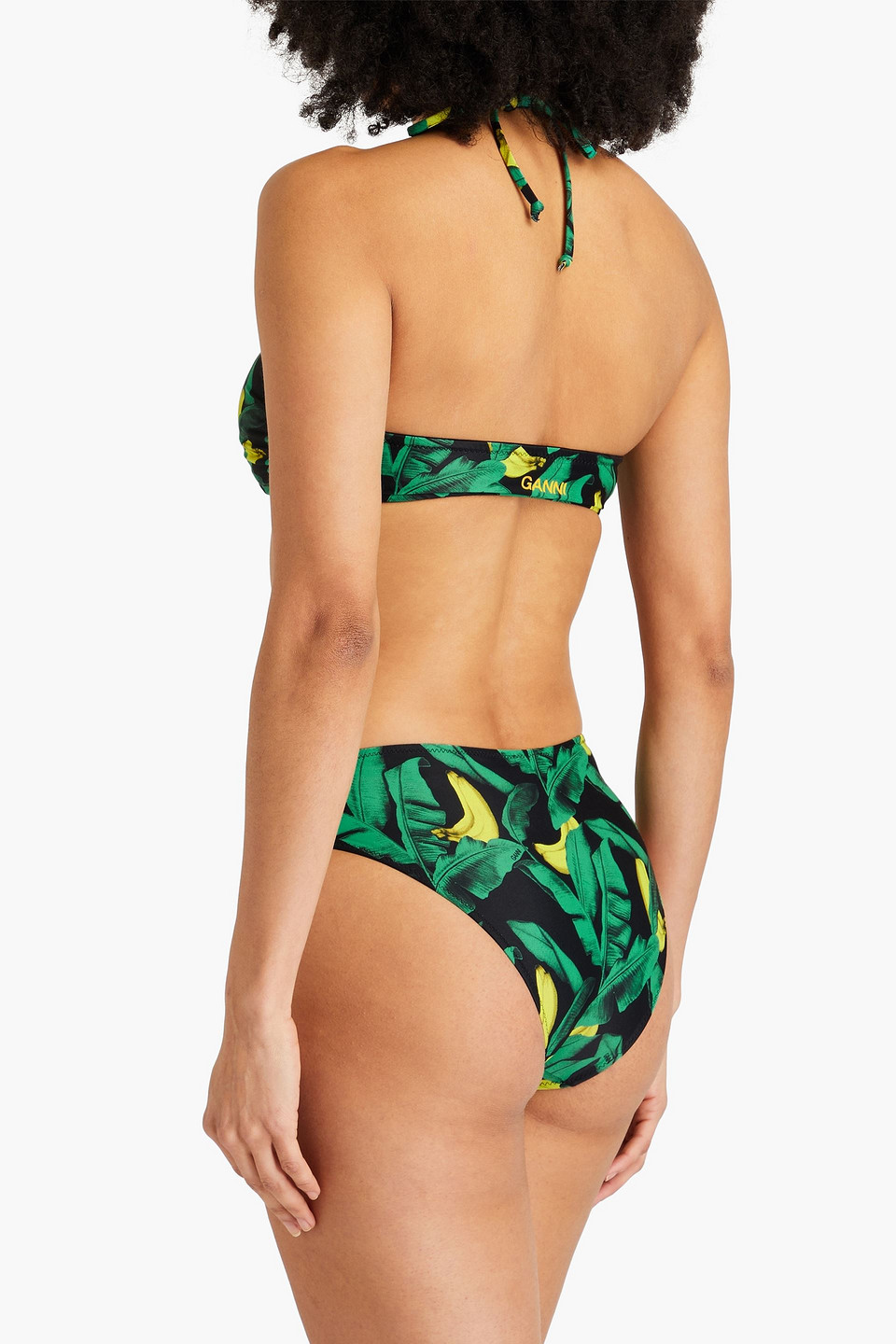  Ganni - Bikini-höschen Mit Print - Grün - Eu 32 