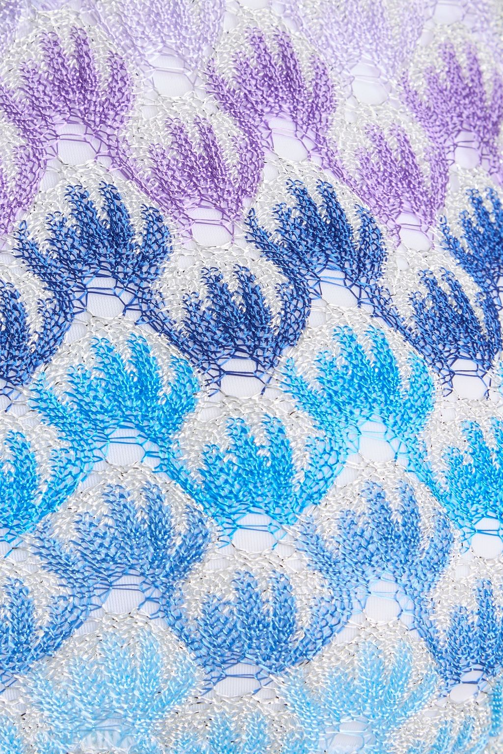 MISSONI 원 숄더 메탈릭 크로셰 니트 비키니