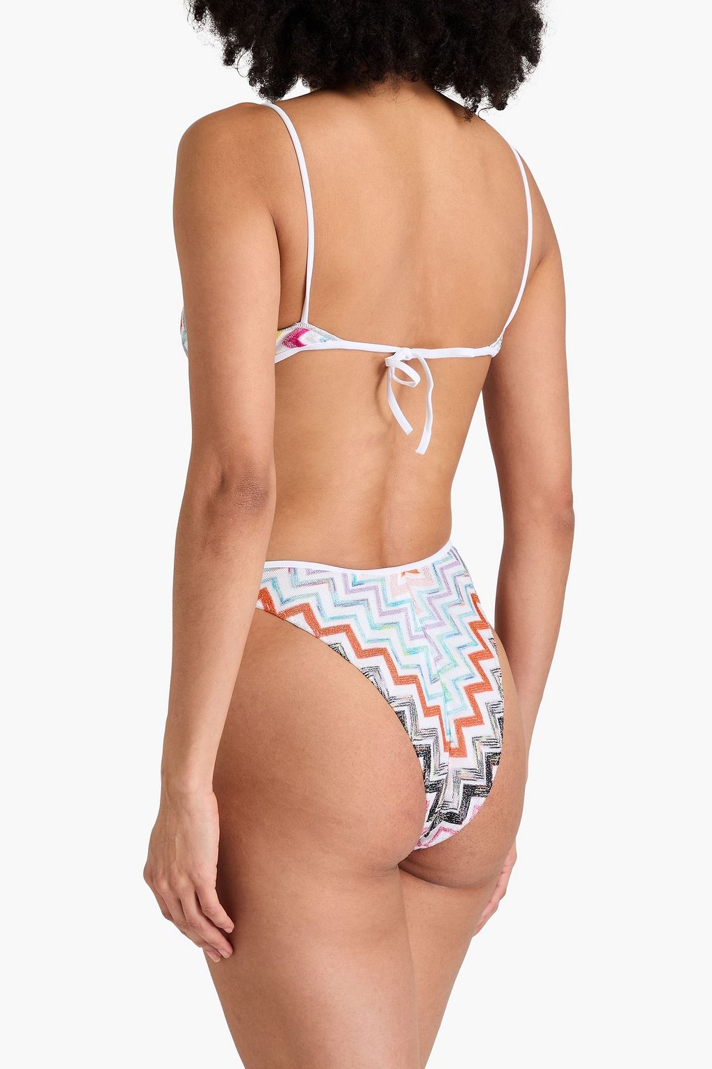 MISSONI 메탈릭 크로셰 니트 비키니