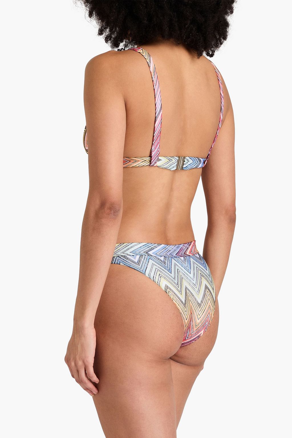 MISSONI بيكيني مثلث الشكل بحبكة كروشيه بلون معدني