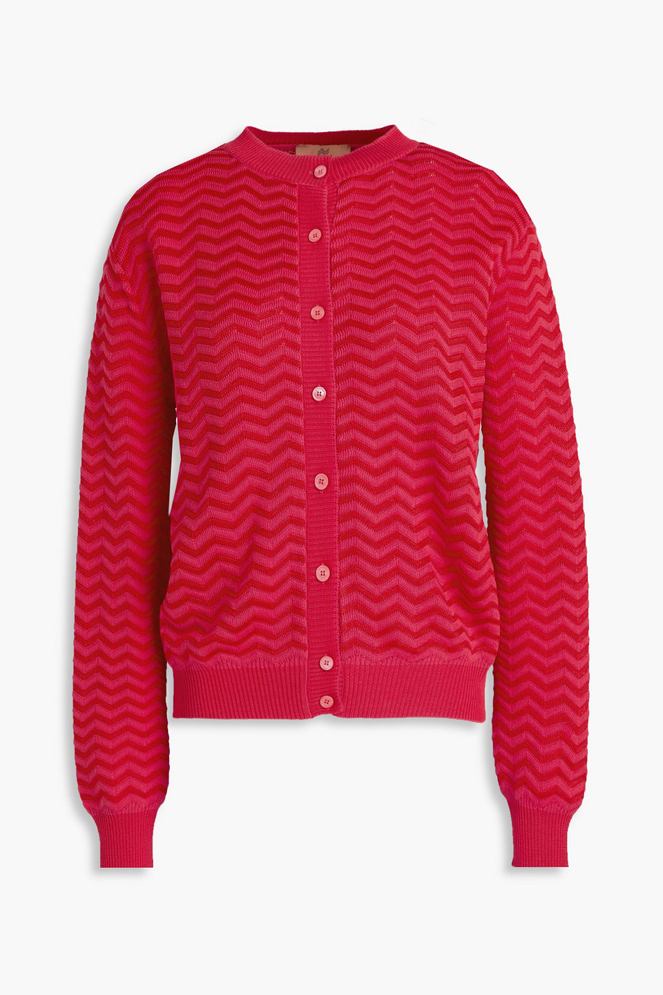 MISSONI CROCHET-KNIT COTTON-BLEND CARDIGAN