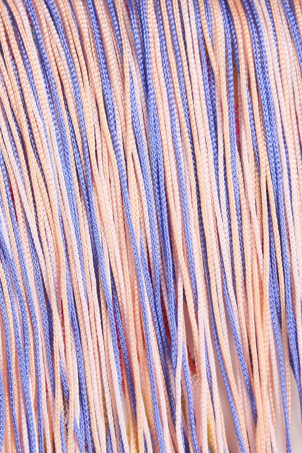 MISSONI Fringed cutout crochet-knit halterneck swimsuit