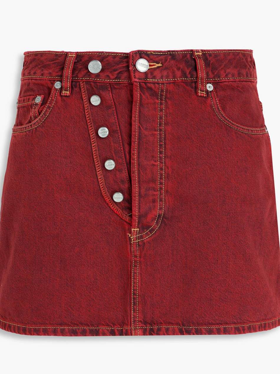 denim mini skirt