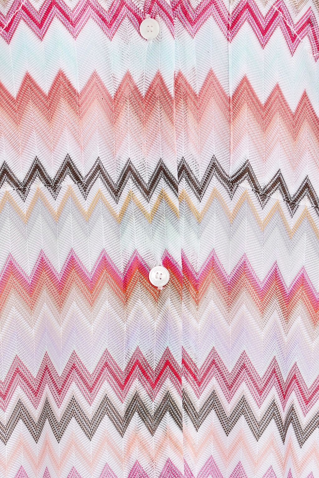 MISSONI قميص من مزيج من القطن من نسيج محبوك بحبكة كروشيه