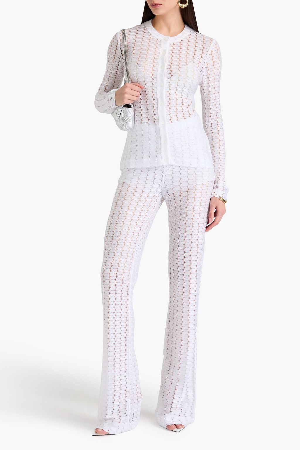 MISSONI كارديغان من نسيج بحبكة كروشيه