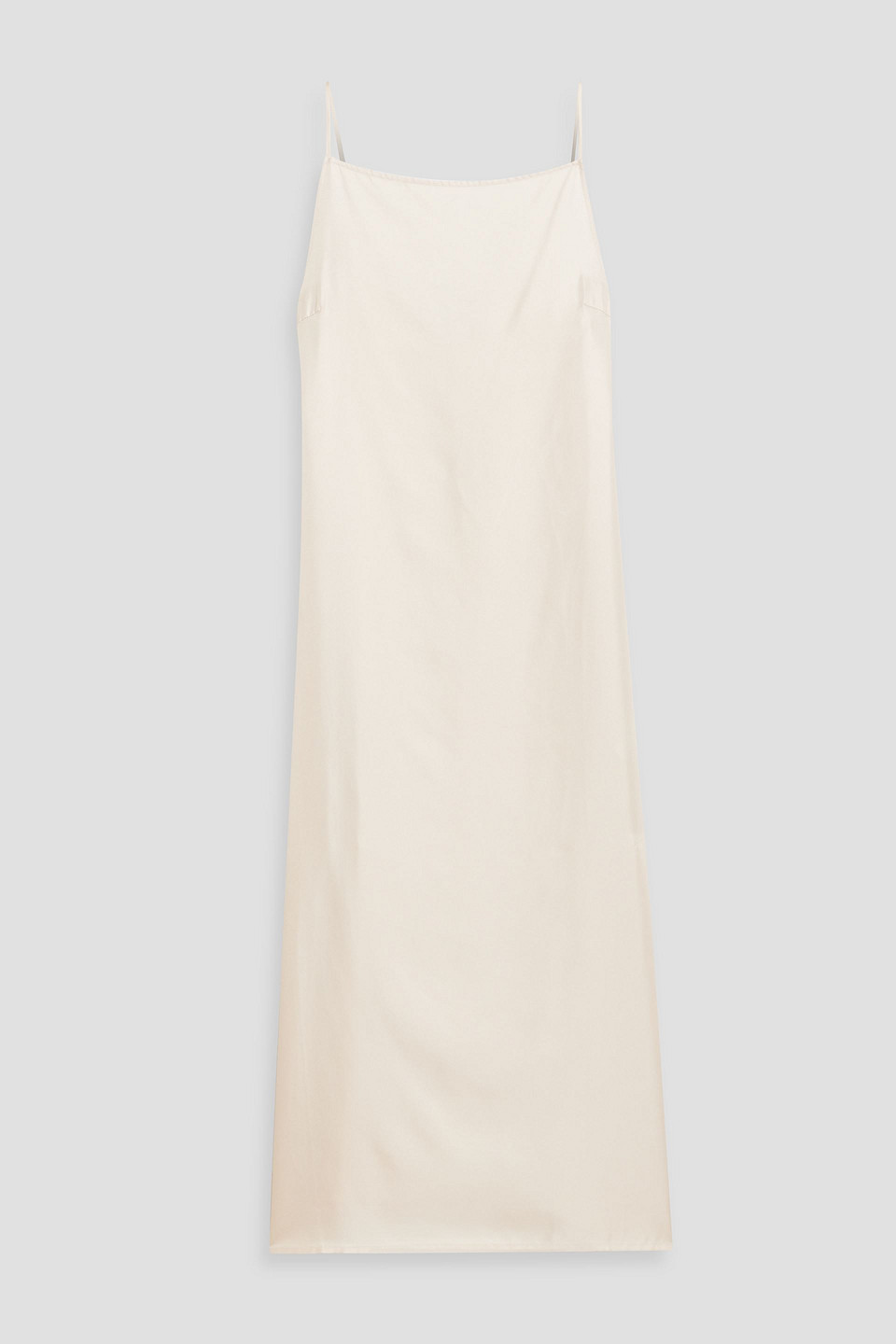 Loulou Studio Sulum Silk-twill Midi Slip Dress In Cream