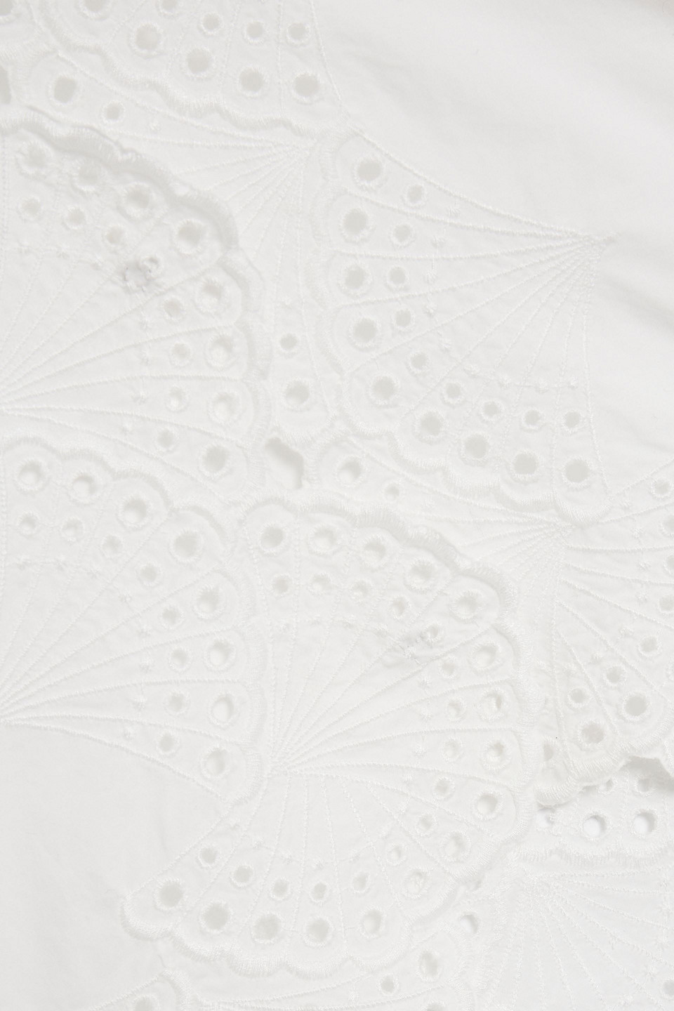 LOULOU STUDIO ELLY SCALLOPED BRODERIE ANGLAISE COTTON TOP