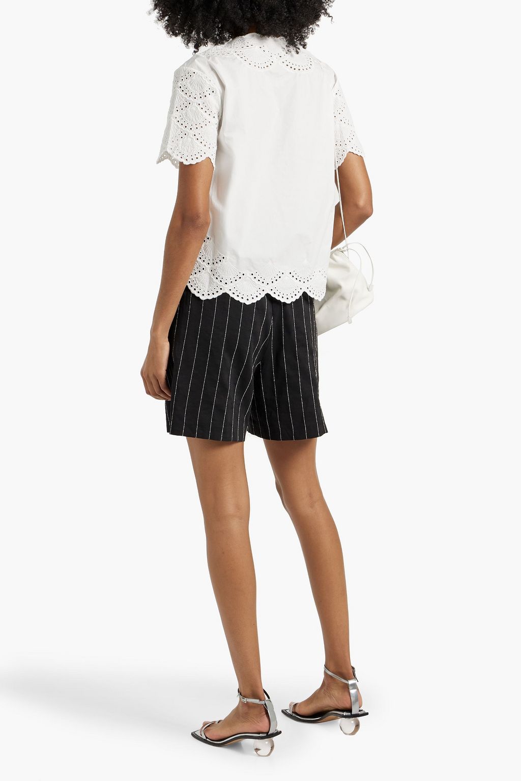 LOULOU STUDIO Elly scalloped broderie anglaise cotton top