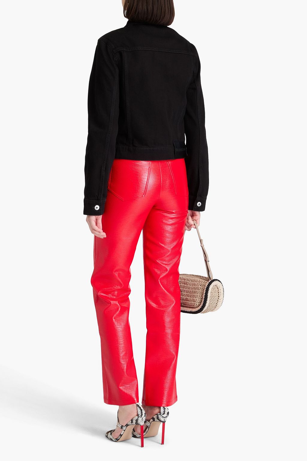 JW ANDERSON Buckle-embellished denim jacket