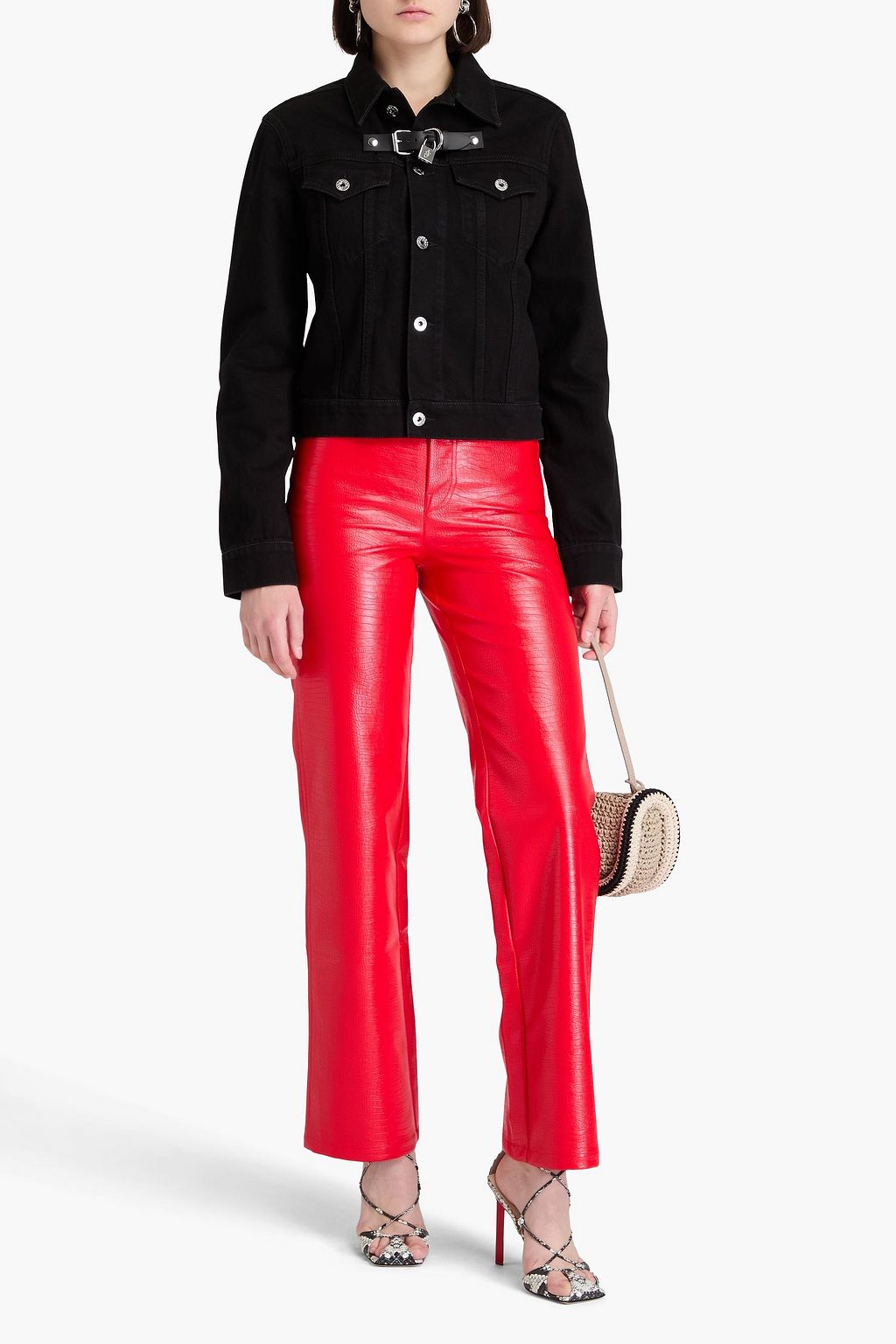JW ANDERSON Buckle-embellished denim jacket