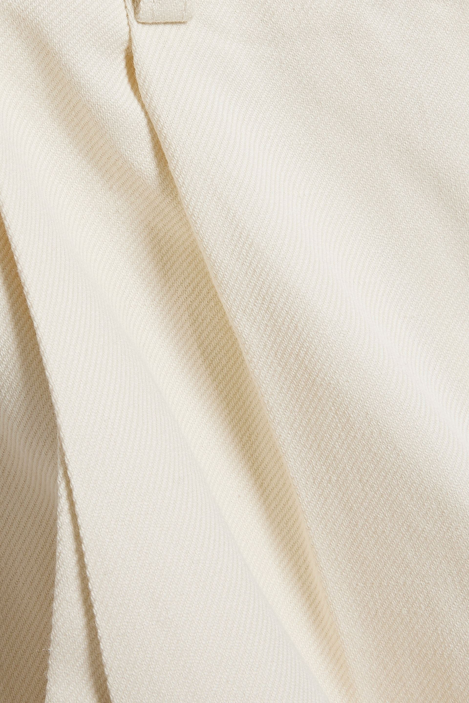 Loulou Studio Idai Cotton And Linen-blend Twill Wide-leg Pants In Ivory