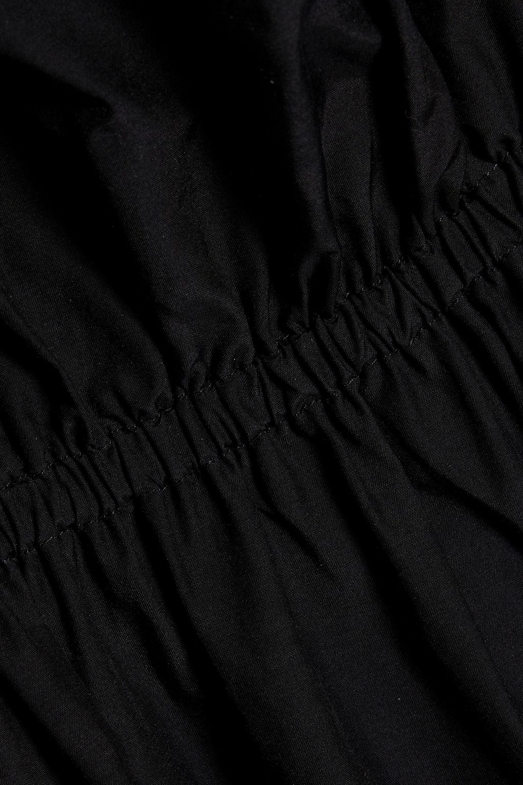 LOULOU STUDIO Gathered cotton and silk-blend midi dress