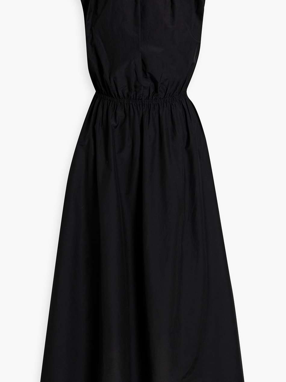 aphrodite cotton and silk-blend poplin midi dress
