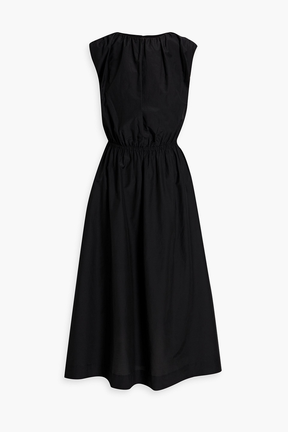 LOULOU STUDIO APHRODITE COTTON AND SILK-BLEND POPLIN MIDI DRESS